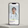 line2Image Hone Health website on a phone welcoming a patient back and featuring a doctor.